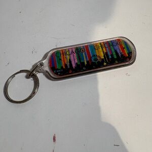 Chicago Skyline Key Lanyard Colorful Keychain Accessory